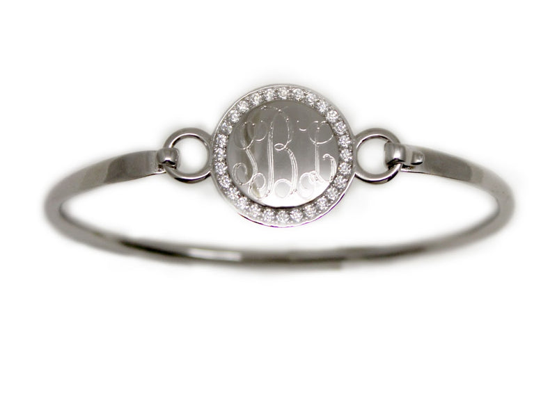 Engravable Cz Princess Circle Bangle Bracelets available in 3 colors - Atlanta Jewelers Supply