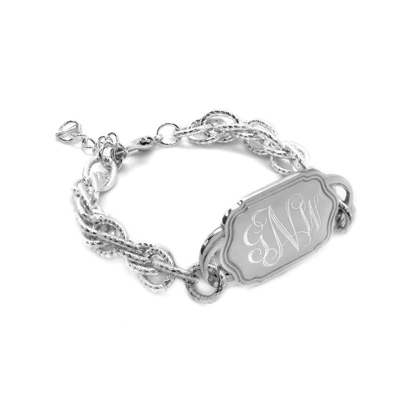 DESIGNER INSPIRED TWISTED LINK ENGRAVABLE BRACELET - Atlanta Jewelers Supply