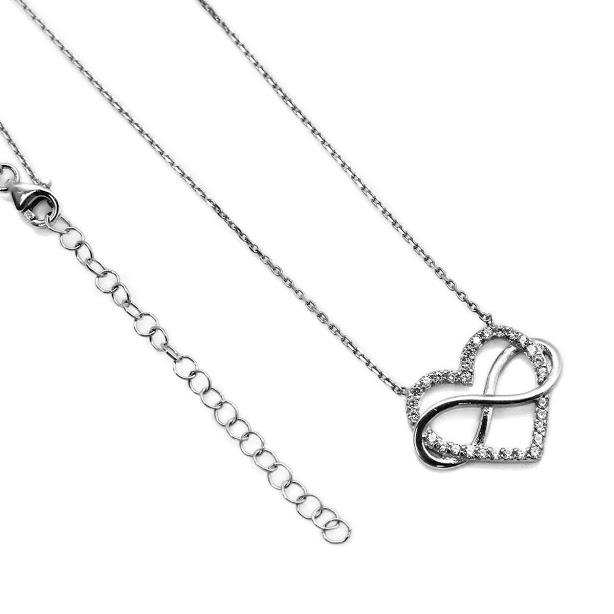Infinity Heart CZ Necklace - Atlanta Jewelers Supply