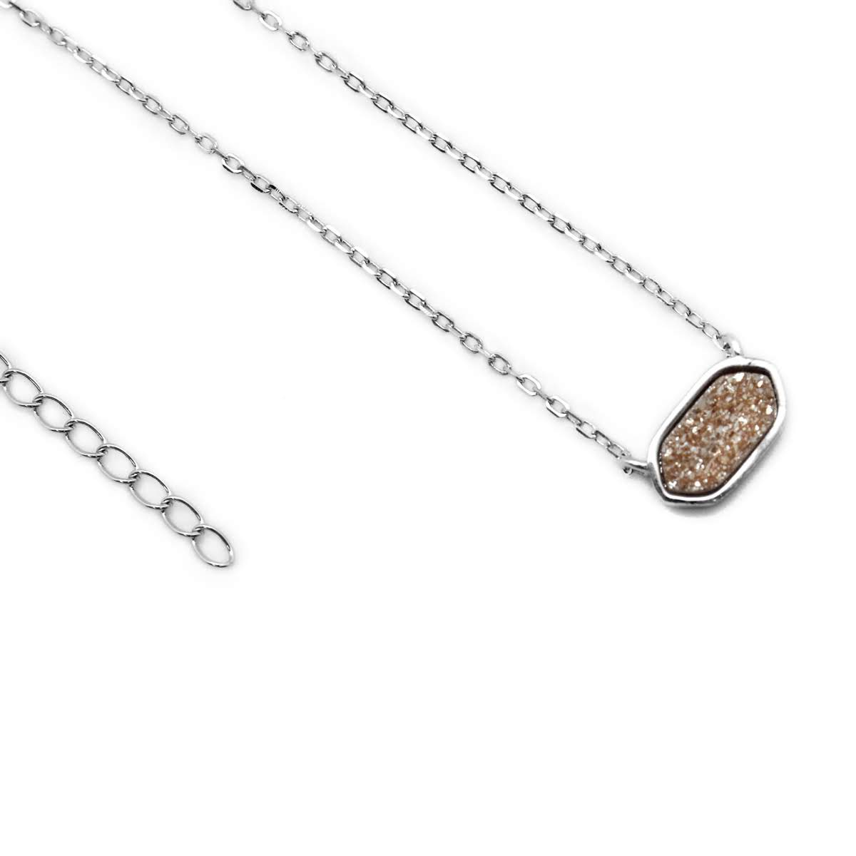 Sterling Silver Druzy Necklace - Atlanta Jewelers Supply