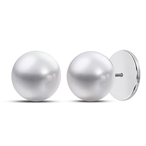 Sterling Silver Engravable Reversible Pearl Back Stud Earrings - Atlanta Jewelers Supply