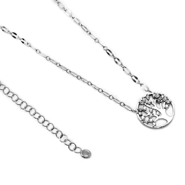 Sterling Silver Tree of Life Lana Chain Necklace