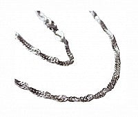 Sterling Silver 1.55MM Twisted Diamond Cut Singapore Chain (030 GUAGE) - Atlanta Jewelers Supply
