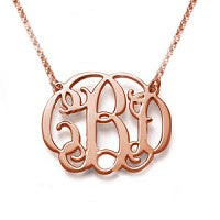 Sterling Silver Two Hole Attached Chain Monogram Necklace (1.18 X 1.1") - Atlanta Jewelers Supply