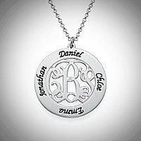 Sterling Silver Cut-Out Monogram Necklace - Atlanta Jewelers Supply