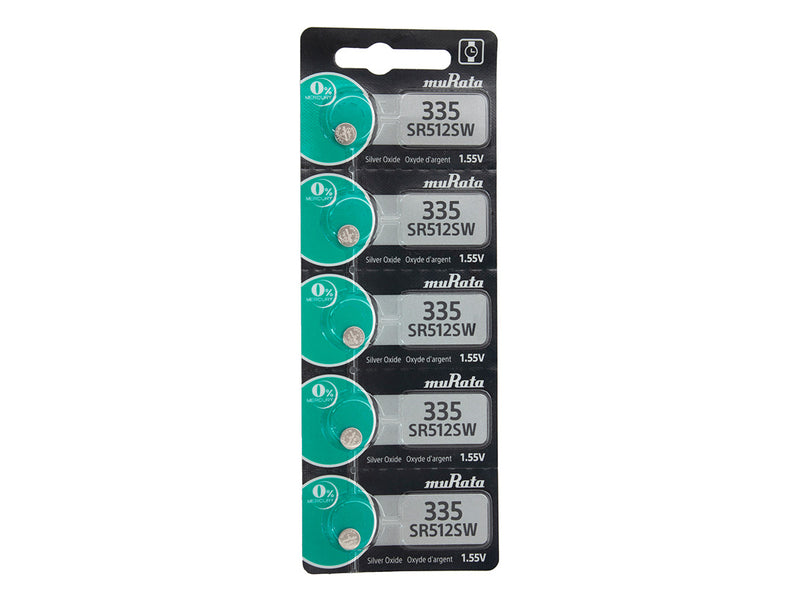 SR512SW 335 6mAh 1.55V Silver Oxide Watch Battery