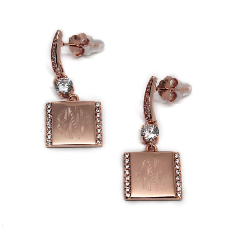 Sterling Silver Engravable Decorative Dangle Earrings - Atlanta Jewelers Supply
