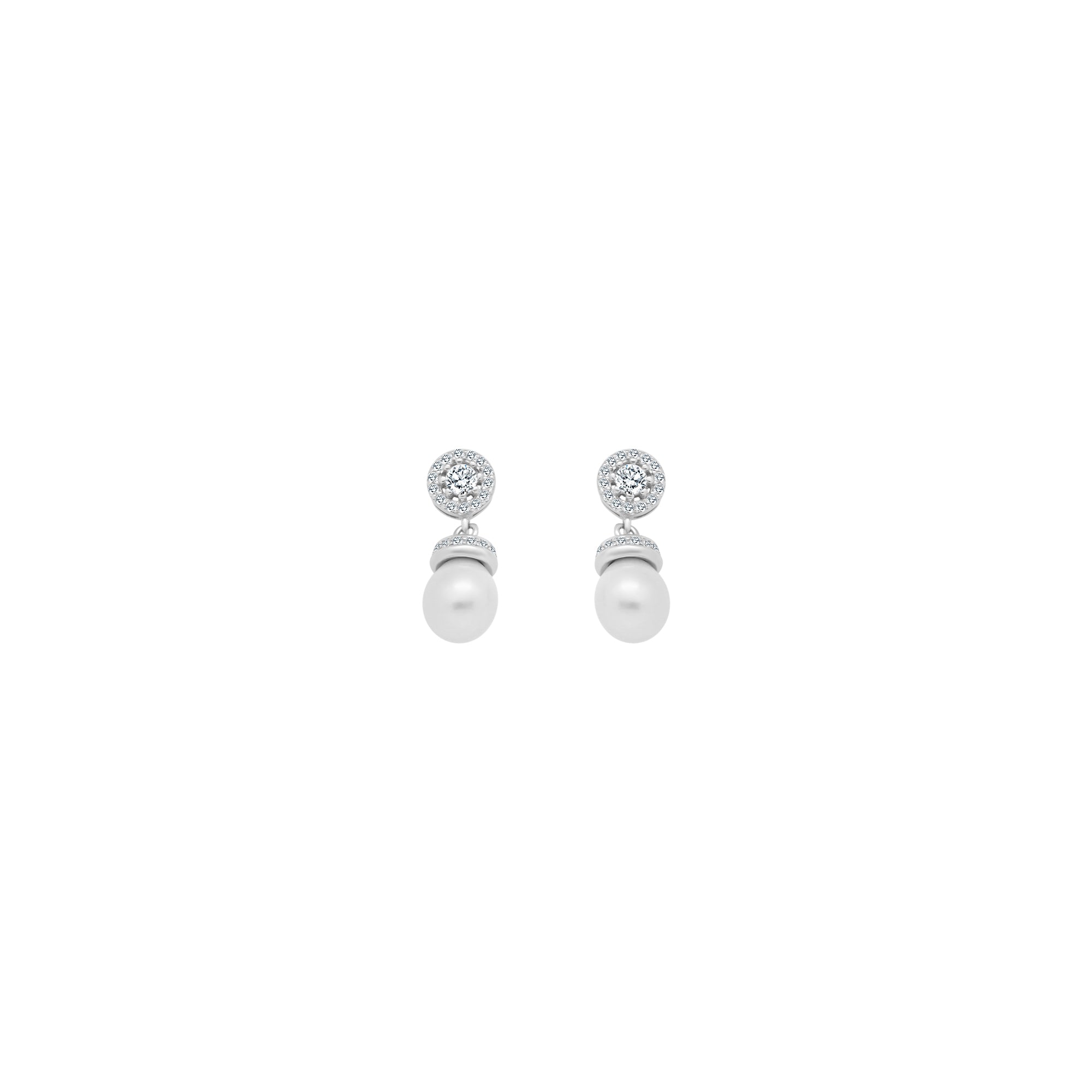 Halo Stud With Dangling Pearl - Atlanta Jewelers Supply