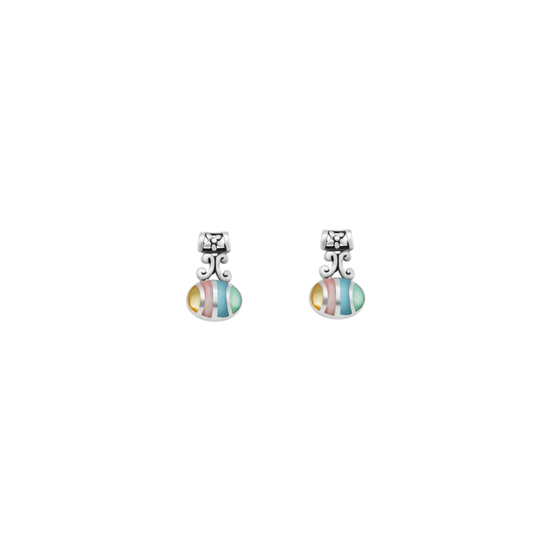 Multi Color Oval Dangle Earrings - Atlanta Jewelers Supply