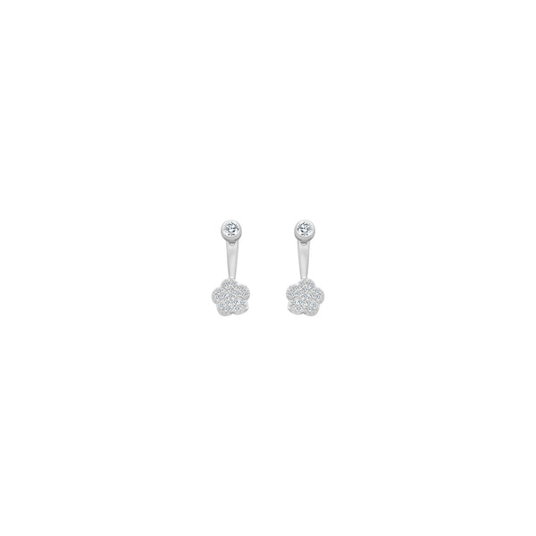 Stud Earrings with Flower Dangle - Atlanta Jewelers Supply