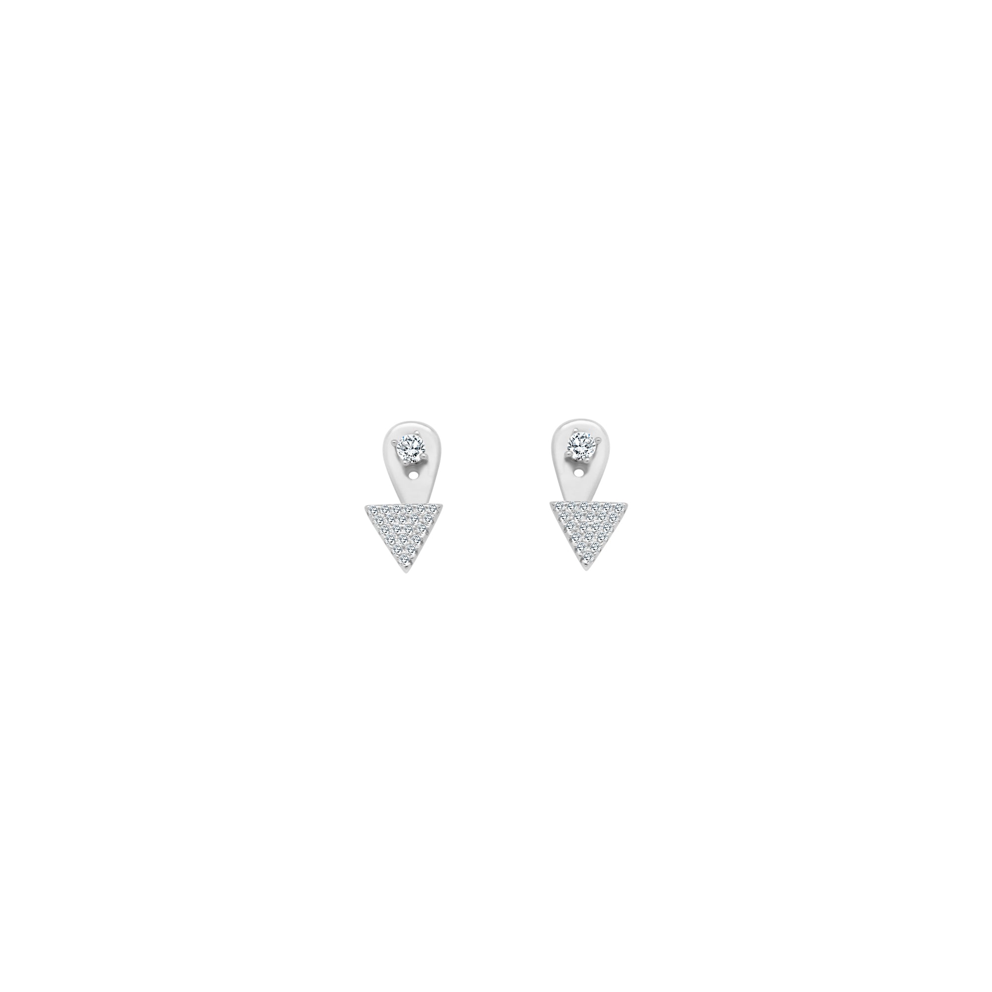 Small Stud Earrings With Under Triangle - Atlanta Jewelers Supply