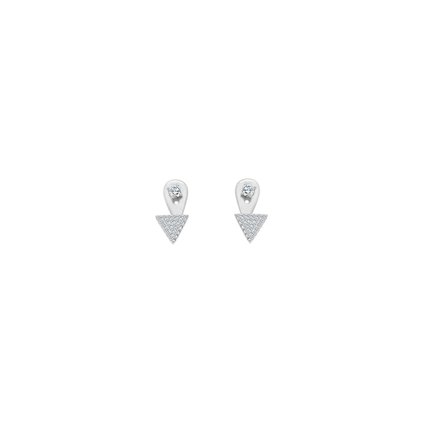 Small Stud Earrings With Under Triangle - Atlanta Jewelers Supply