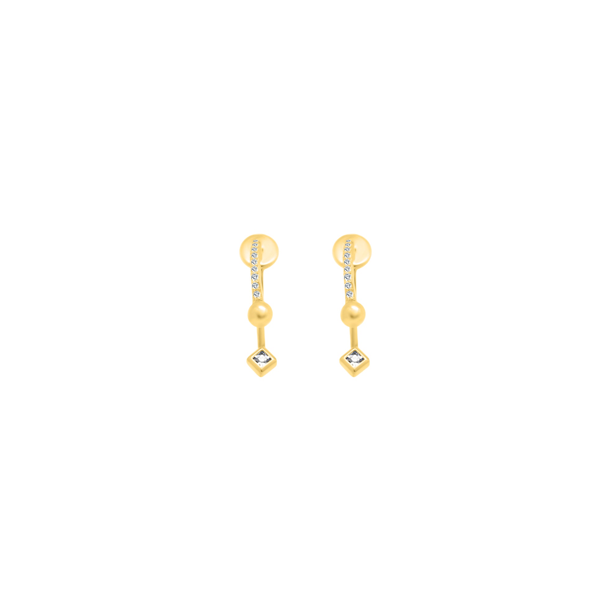 Curved Bar With Dangle Stone - Atlanta Jewelers Supply