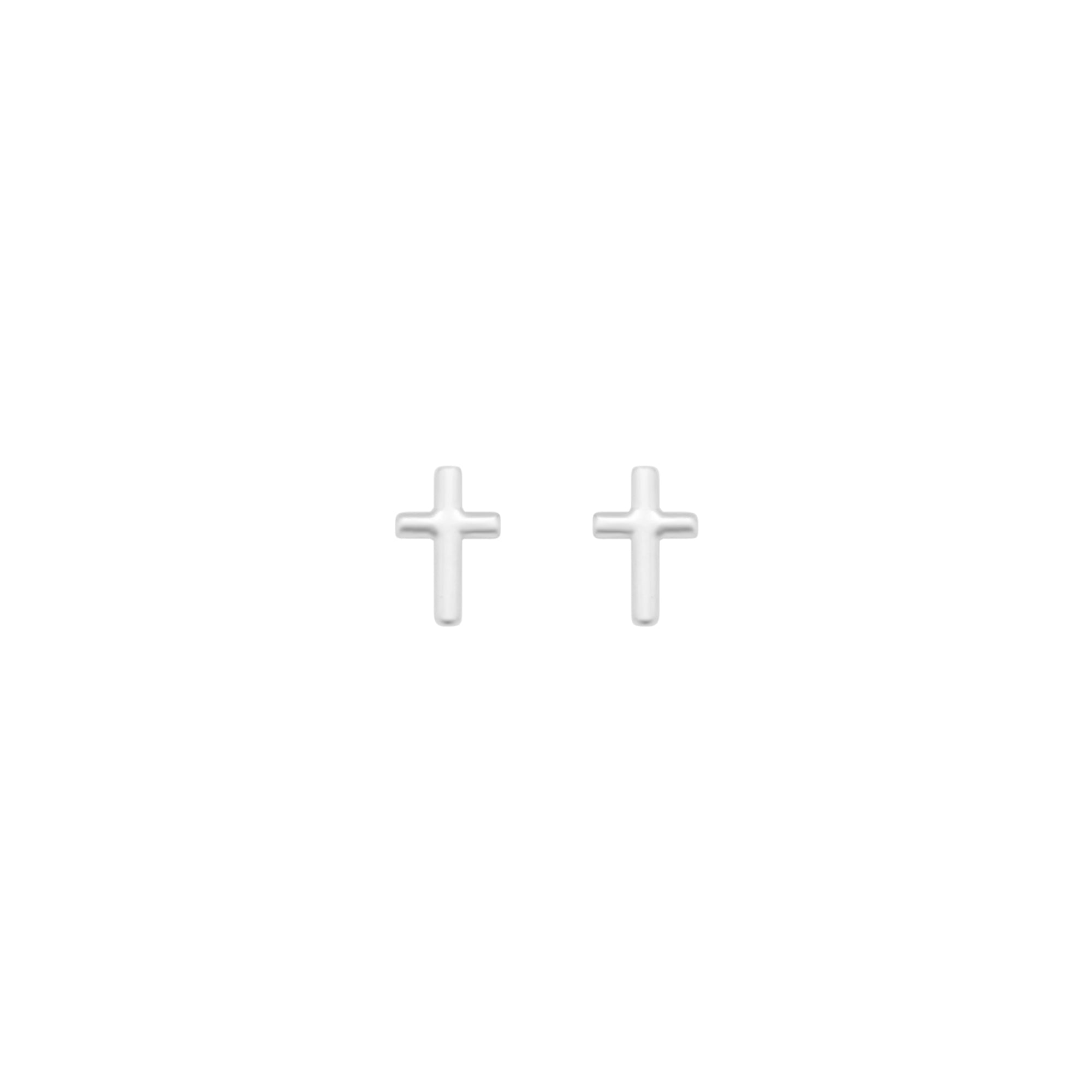 Silver Cross Earring Studs - Atlanta Jewelers Supply