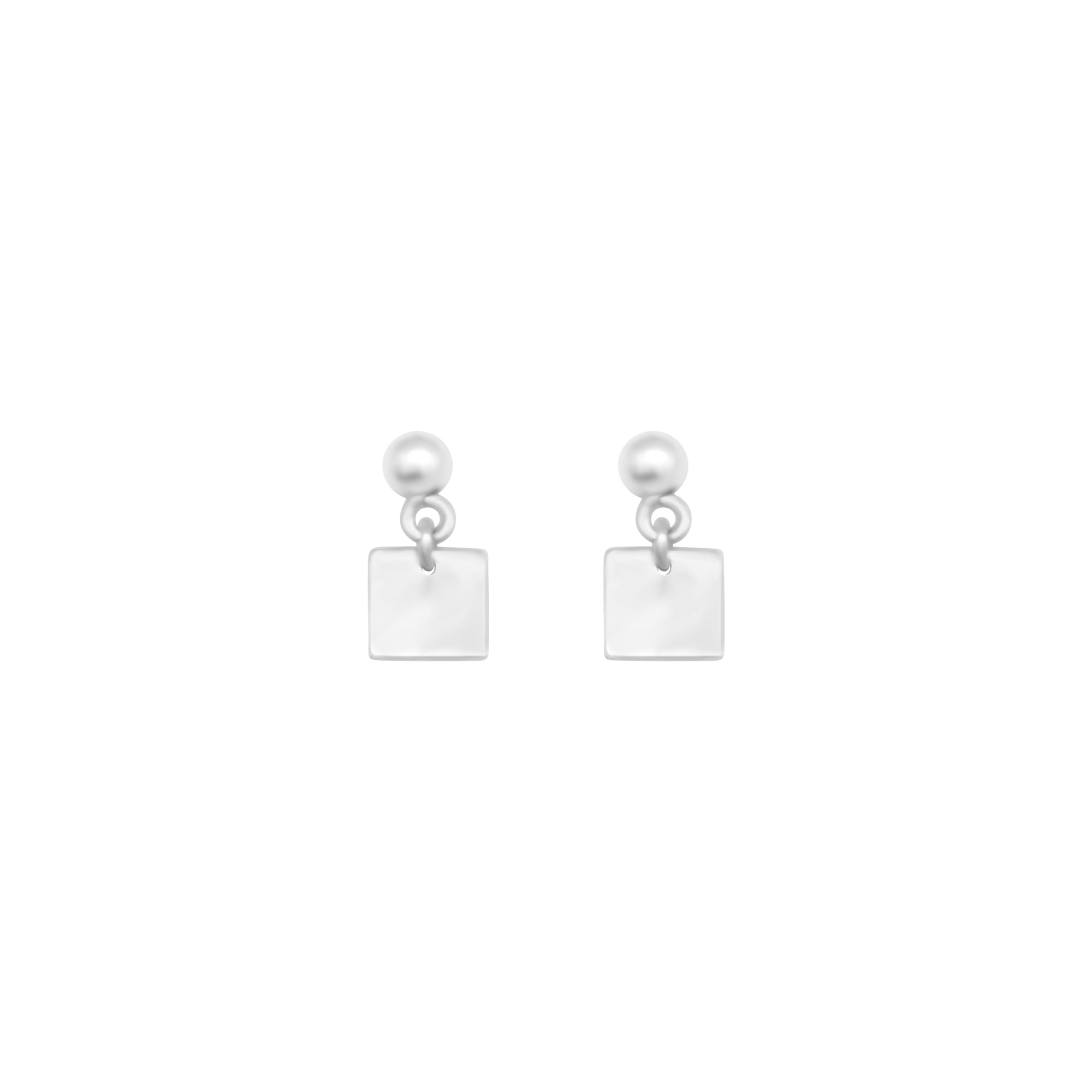 Ball Stud With Dangling Square - Atlanta Jewelers Supply