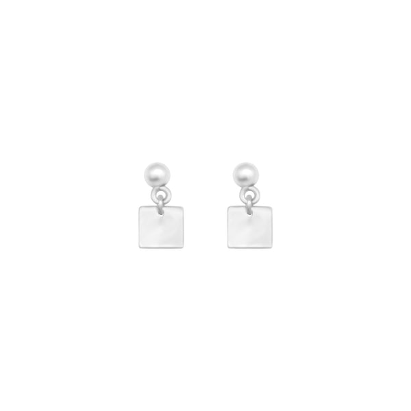 Ball Stud With Dangling Square - Atlanta Jewelers Supply