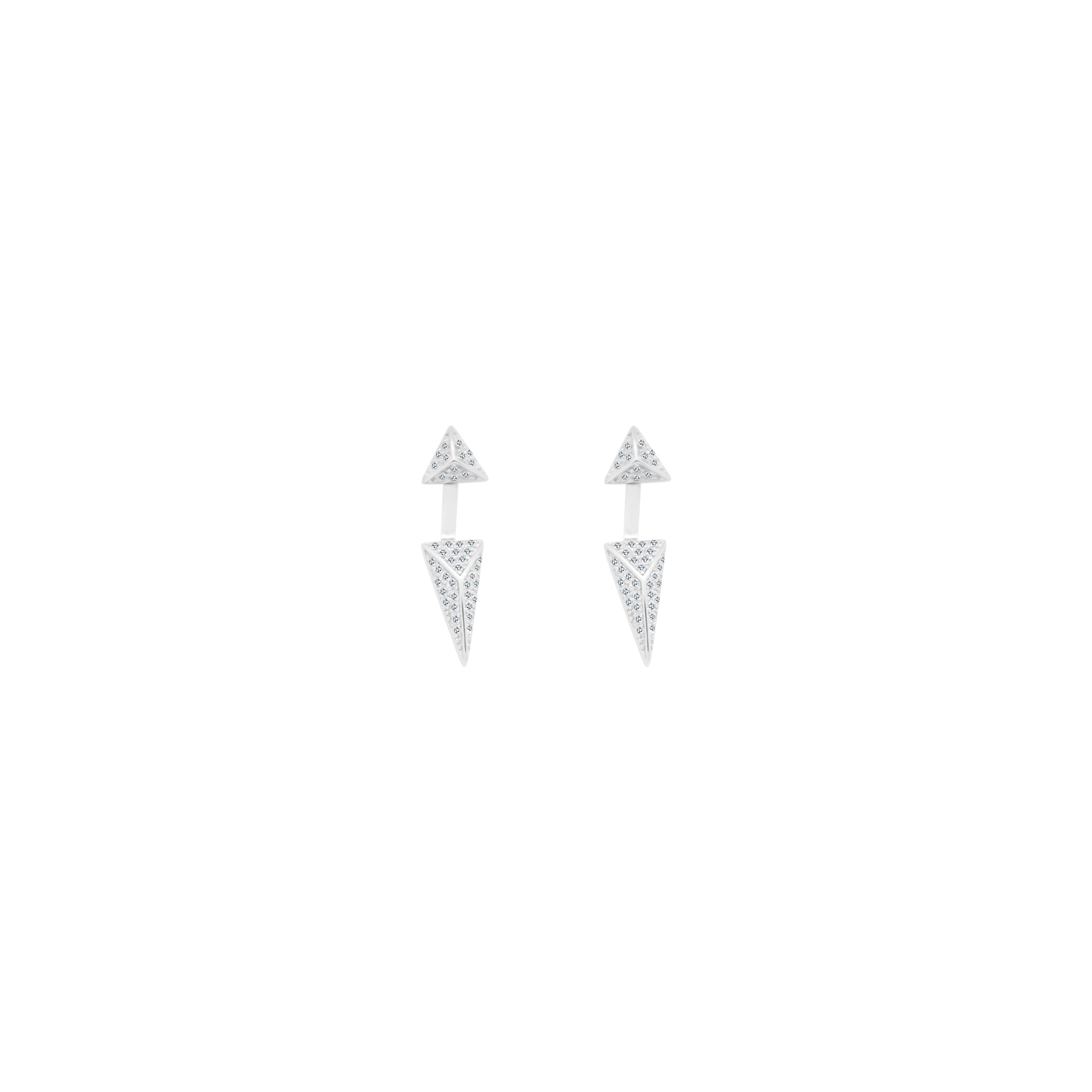 CZ Triangle with CZ Triangle Back - Atlanta Jewelers Supply
