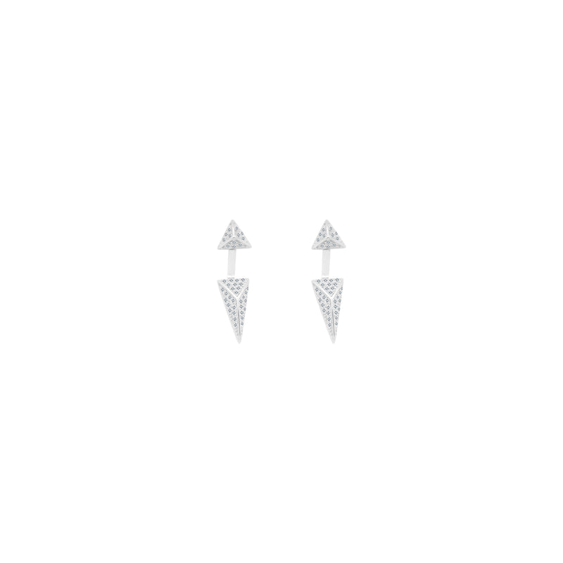 CZ Triangle with CZ Triangle Back - Atlanta Jewelers Supply