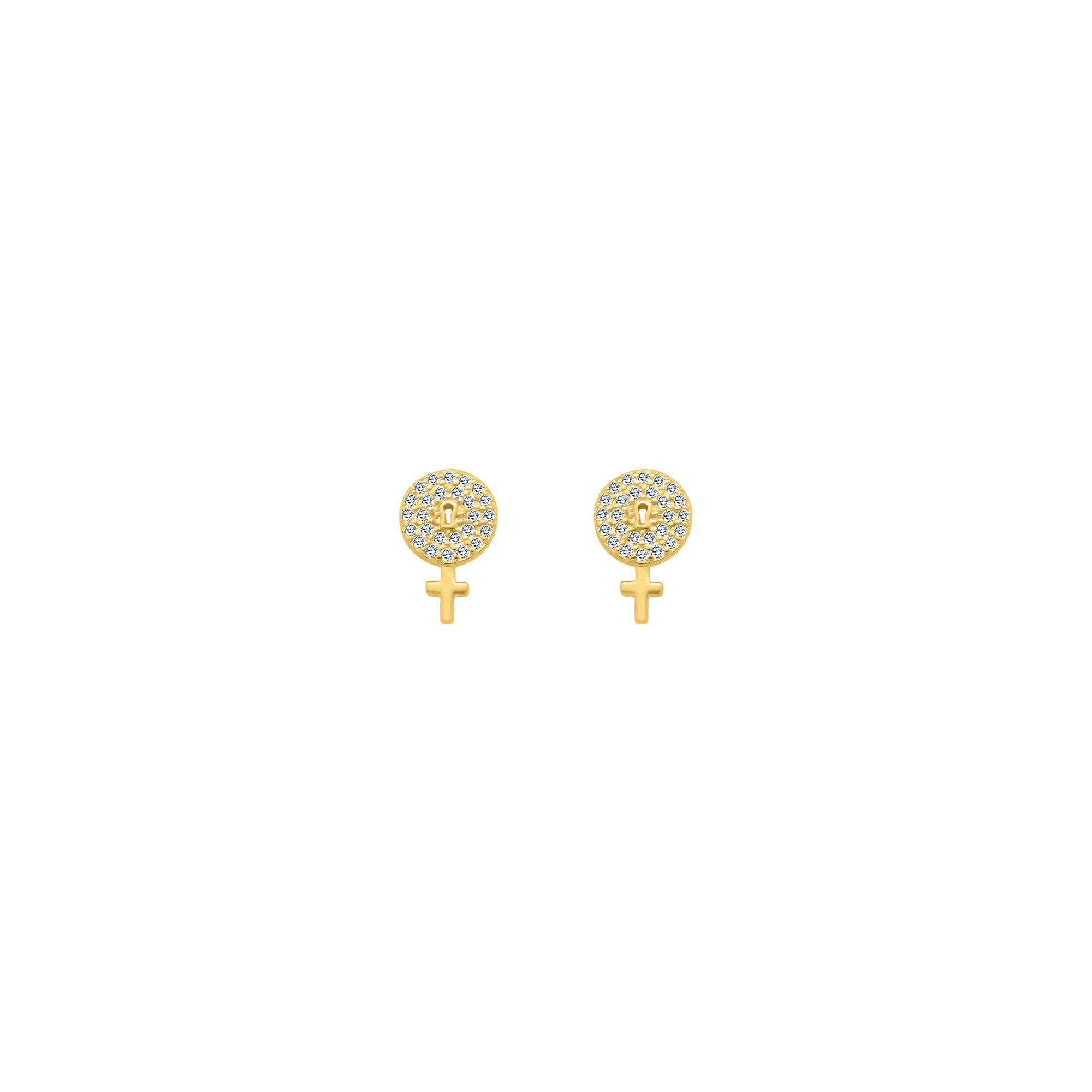 Lock & Key CZ Studs - Atlanta Jewelers Supply