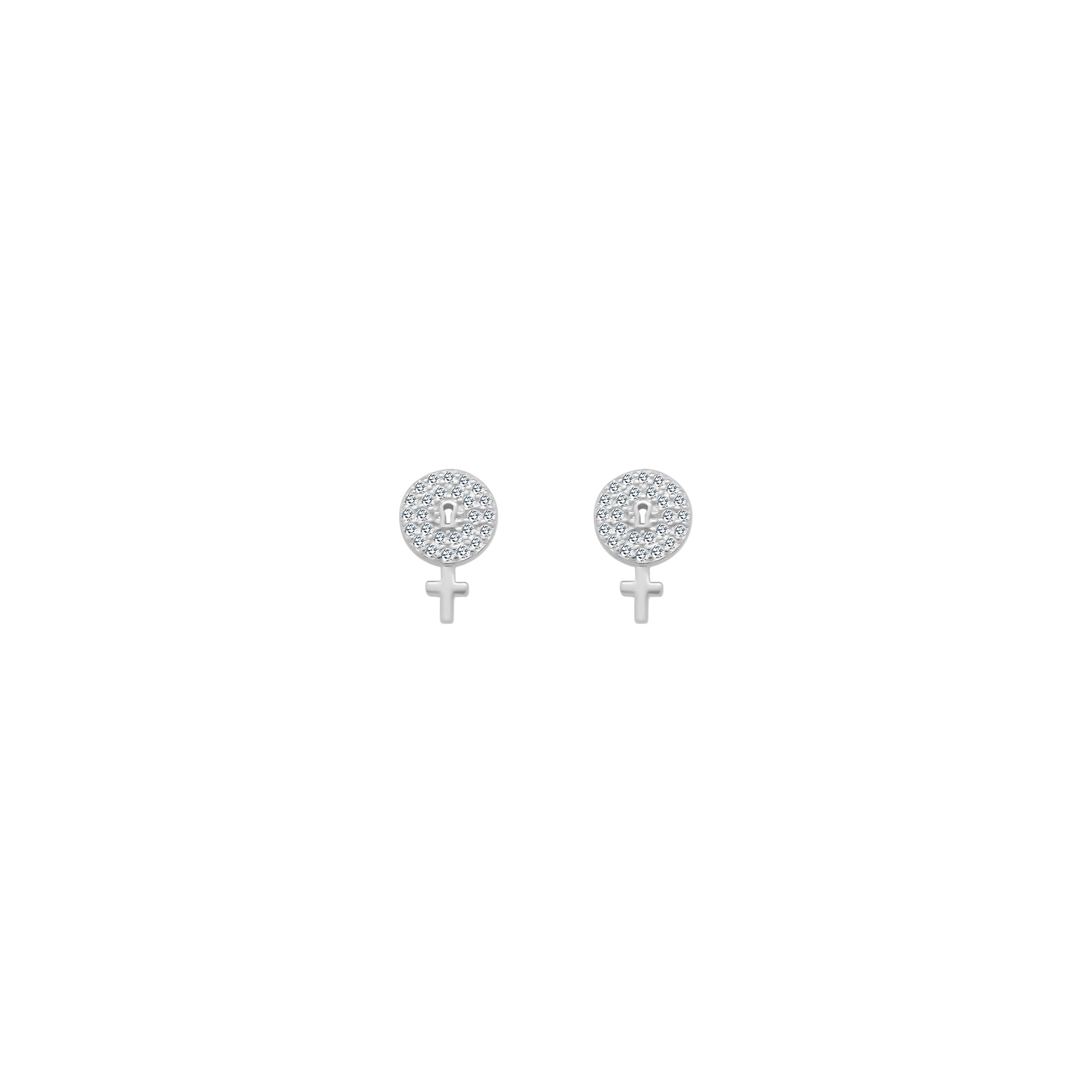 Lock & Key CZ Studs - Atlanta Jewelers Supply