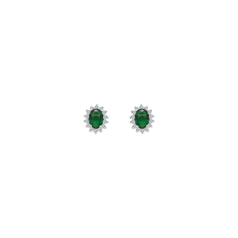 Oval Colored CZ Stone With Teardrop Halo - Atlanta Jewelers Supply