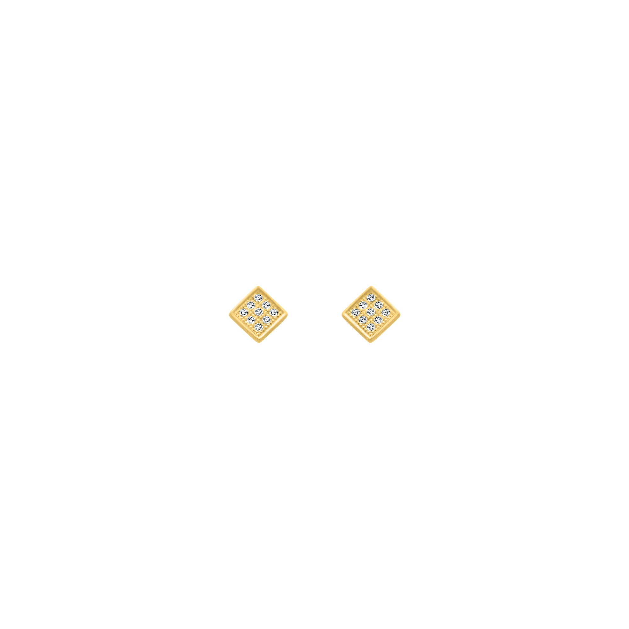 Small Square CZ Earrings - Atlanta Jewelers Supply