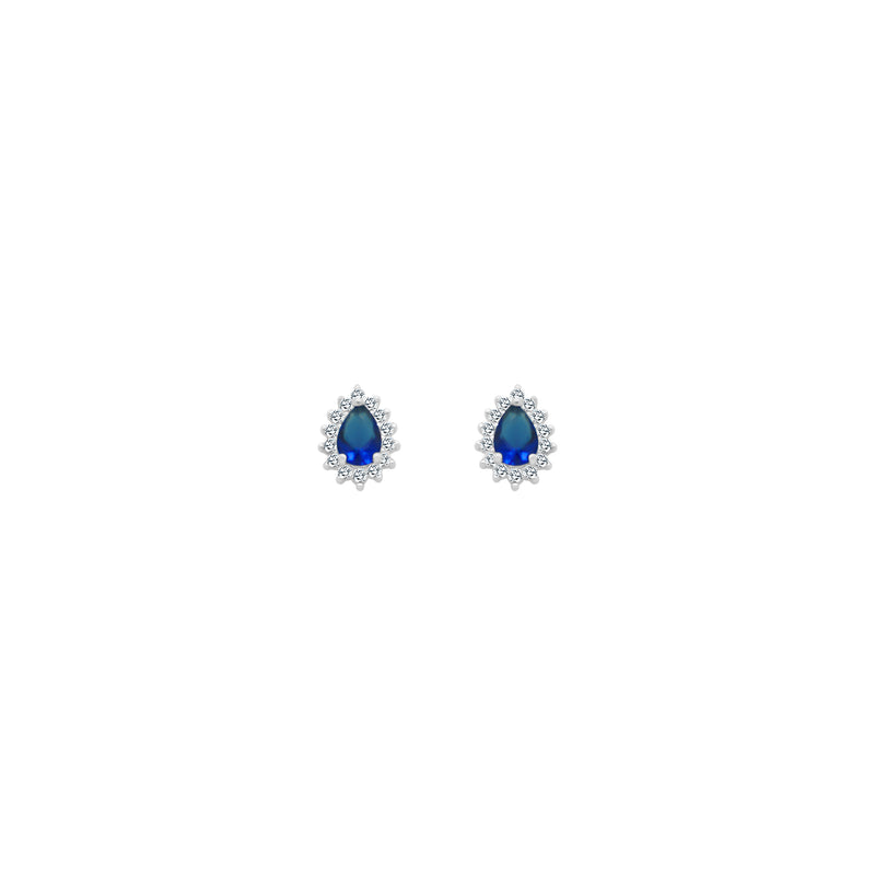 Sapphire Teardrop Cz Studs - Atlanta Jewelers Supply