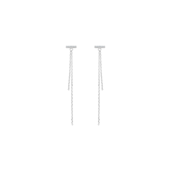 Cz Bar Threader Earrings - Atlanta Jewelers Supply