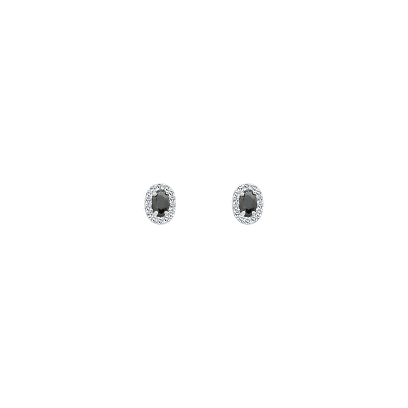 Sterling Silver Oval CZ Earrings (5 Styles)