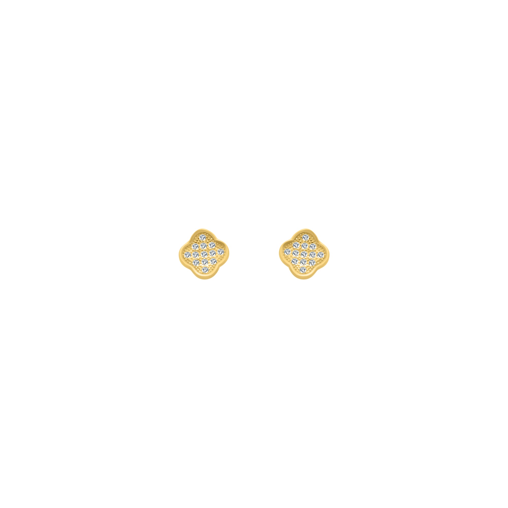 CZ Quatrefoil Studs - Atlanta Jewelers Supply
