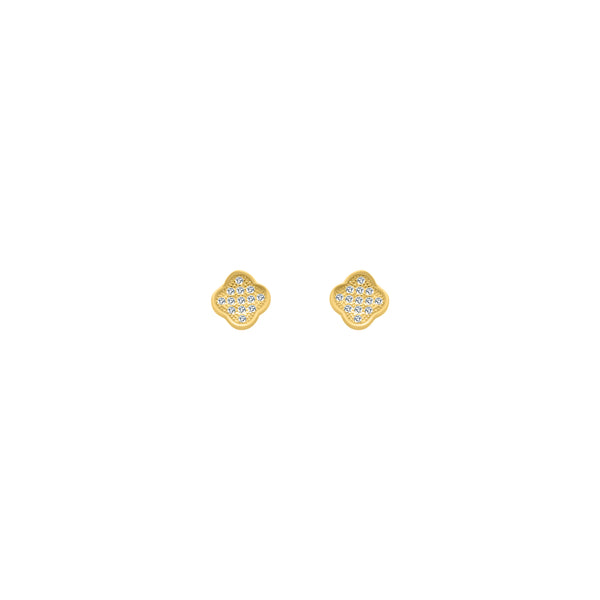 CZ Quatrefoil Studs - Atlanta Jewelers Supply