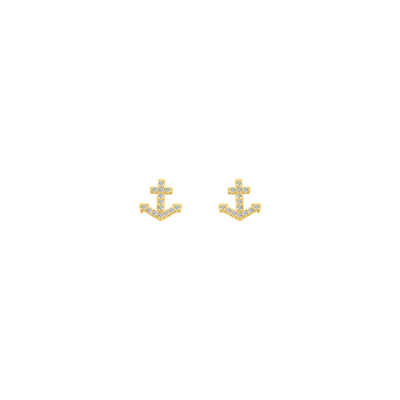 CZ Anchor Studs - Atlanta Jewelers Supply