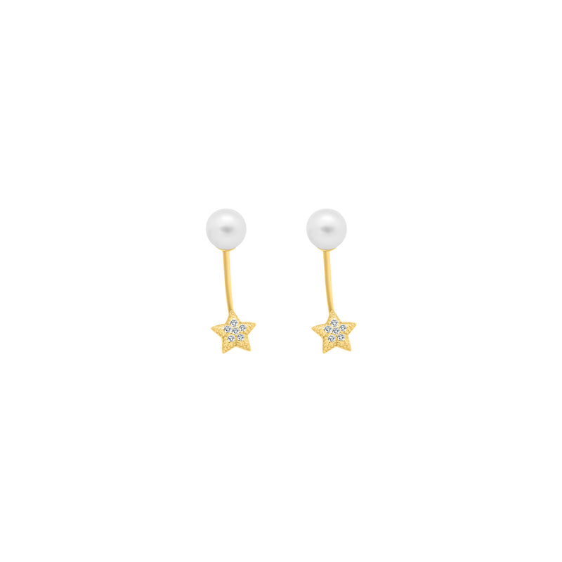 Pearl Studs With Star Back - Atlanta Jewelers Supply