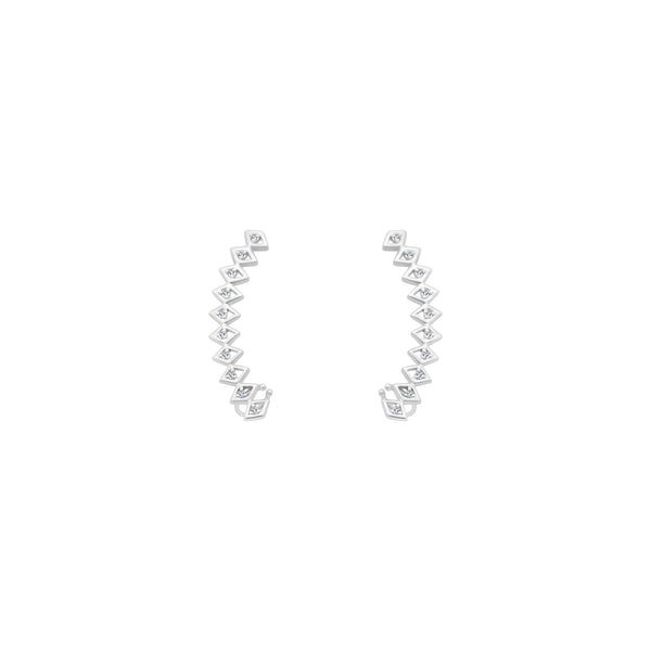 CZ Rhombus Threader Earrings - Atlanta Jewelers Supply