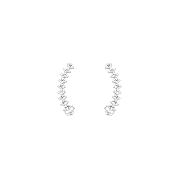 CZ Rhombus Threader Earrings - Atlanta Jewelers Supply