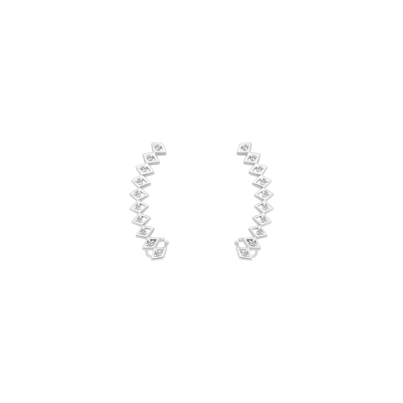 CZ Rhombus Threader Earrings - Atlanta Jewelers Supply