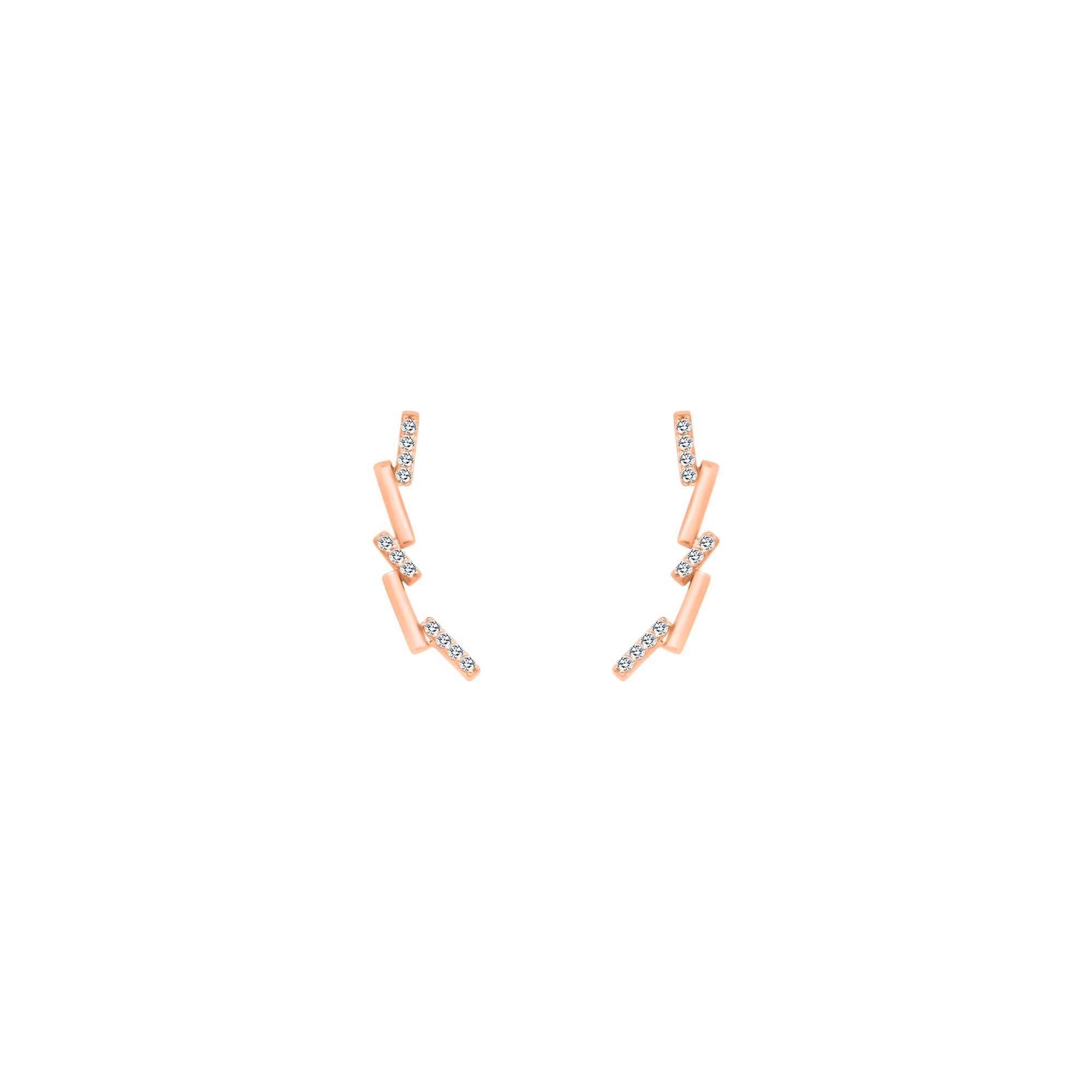 Stacked Bar Cz Threader Earrings - Atlanta Jewelers Supply