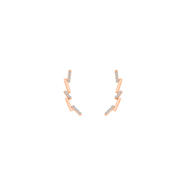 Stacked Bar Cz Threader Earrings - Atlanta Jewelers Supply