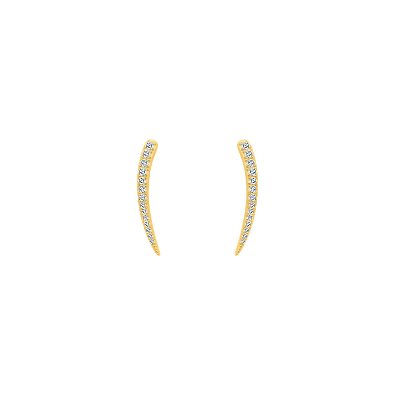 CZ Curved Line Threader Earrings - Atlanta Jewelers Supply