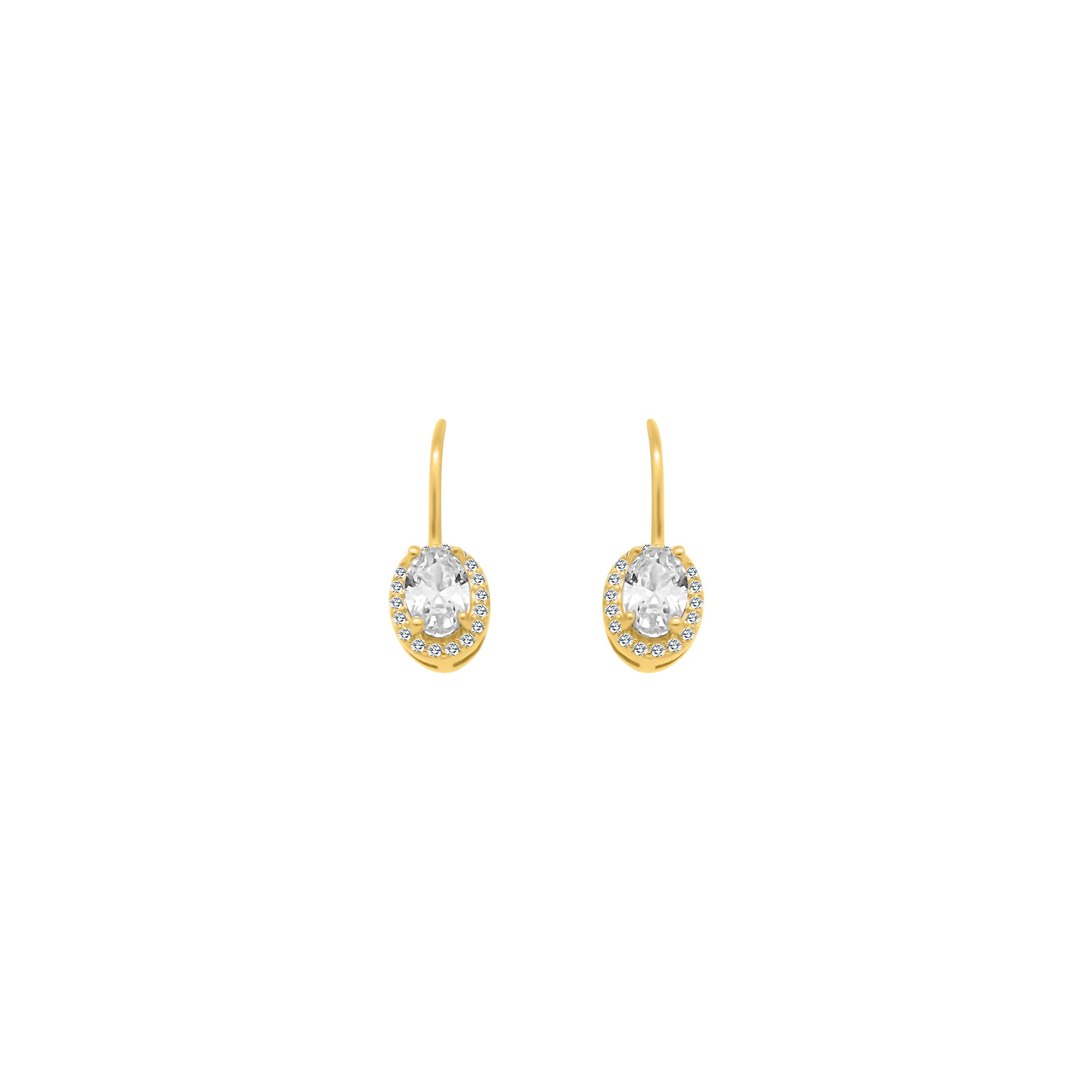 CZ Oval Dangling Earrings - Atlanta Jewelers Supply