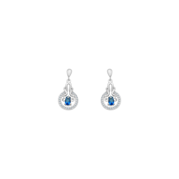 Dangling Blue Teardrop With Halo - Atlanta Jewelers Supply