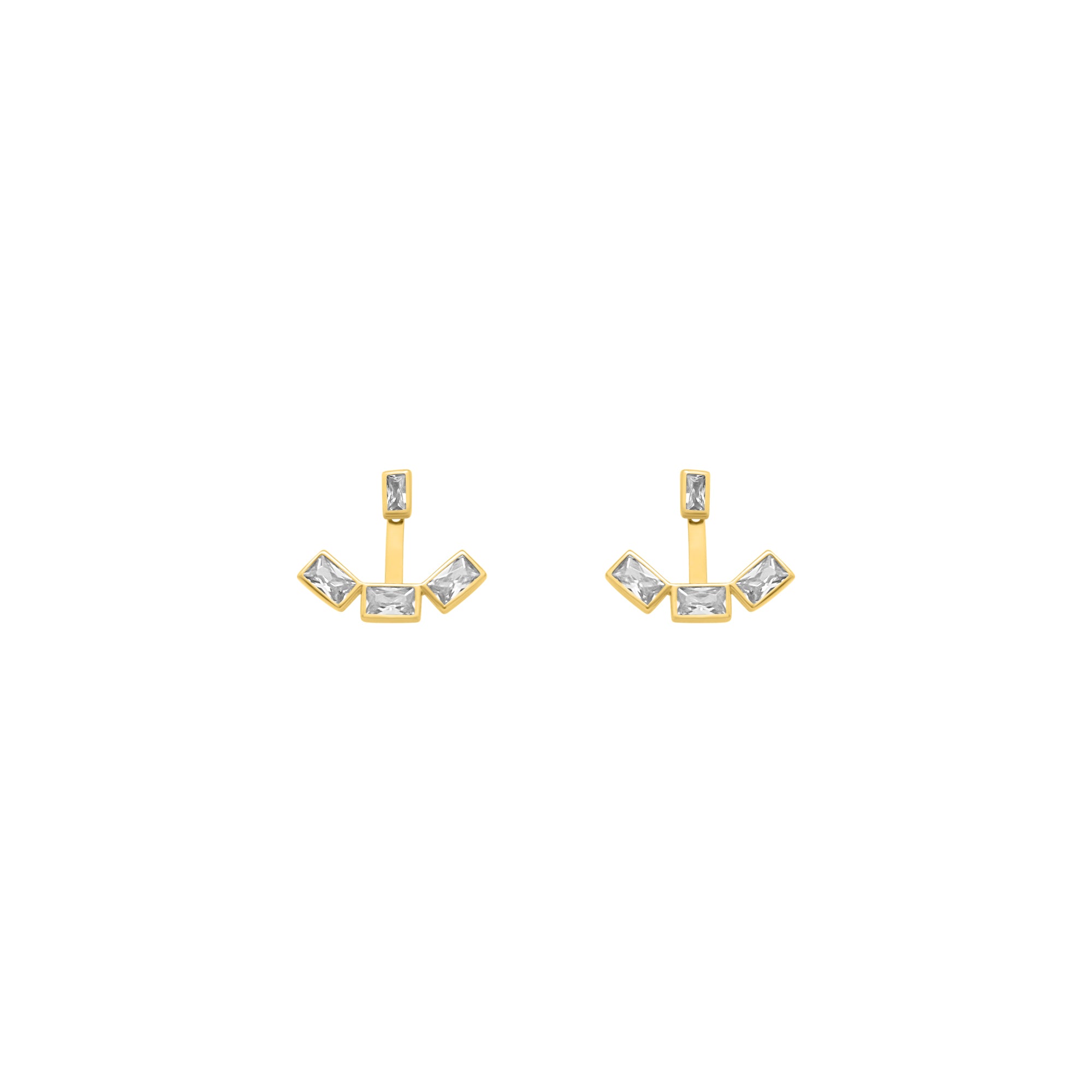 Rectangle CZ Row Studs - Atlanta Jewelers Supply