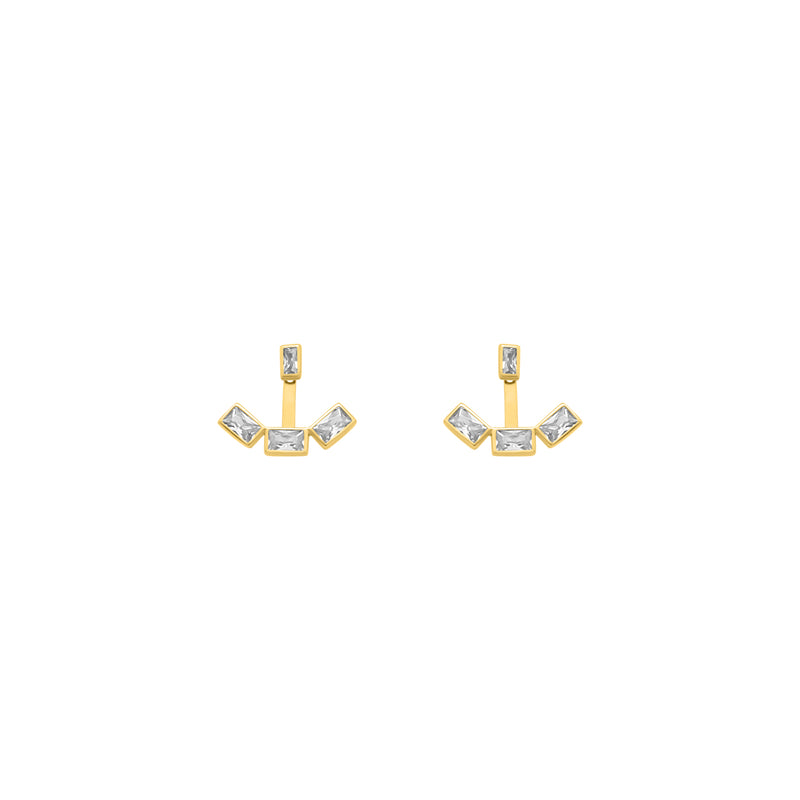 Rectangle CZ Row Studs - Atlanta Jewelers Supply