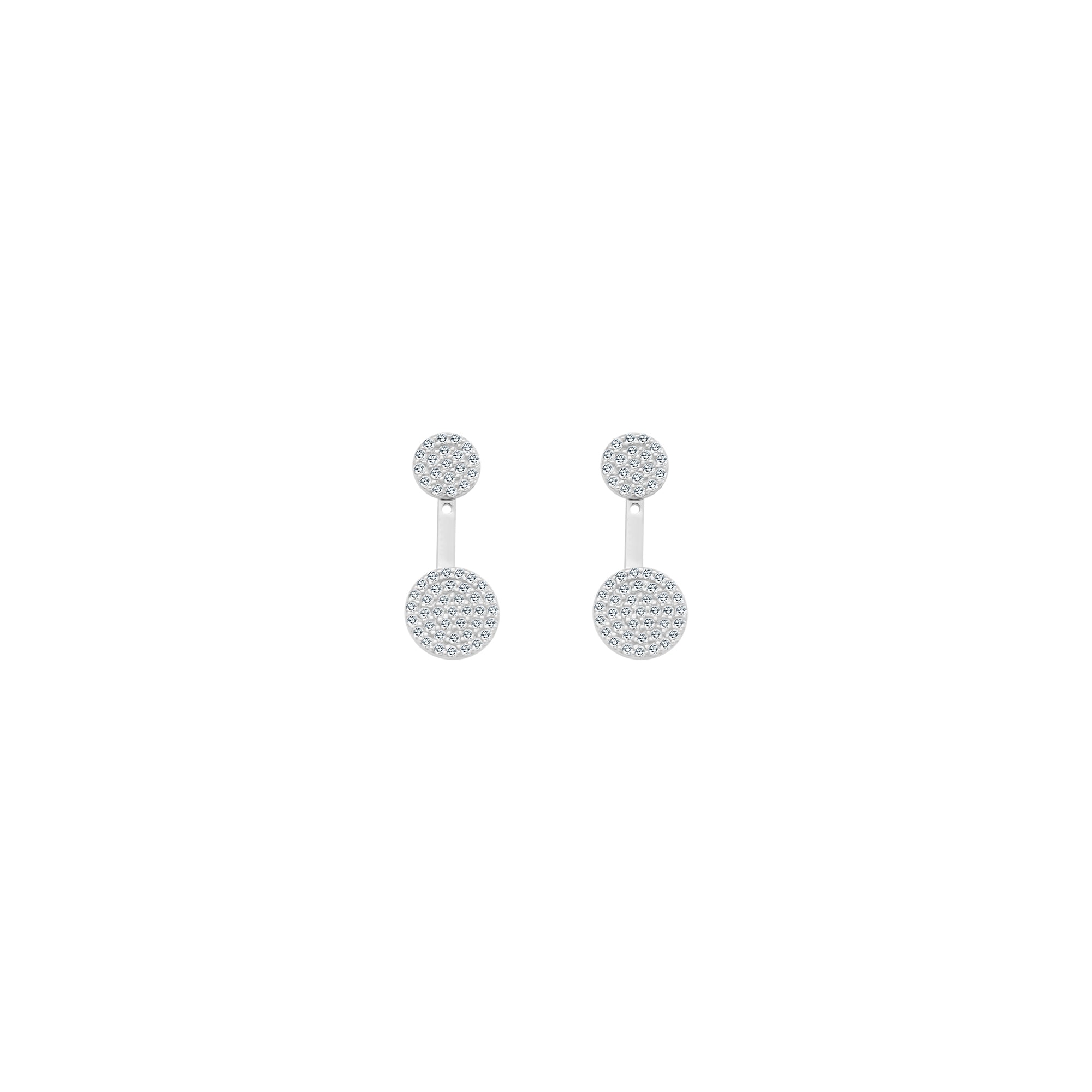 Circle CZ Studs With CZ Halo - Atlanta Jewelers Supply