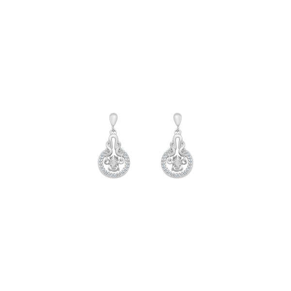 Floating Teardrop With Halo Dangling Earrings - Atlanta Jewelers Supply