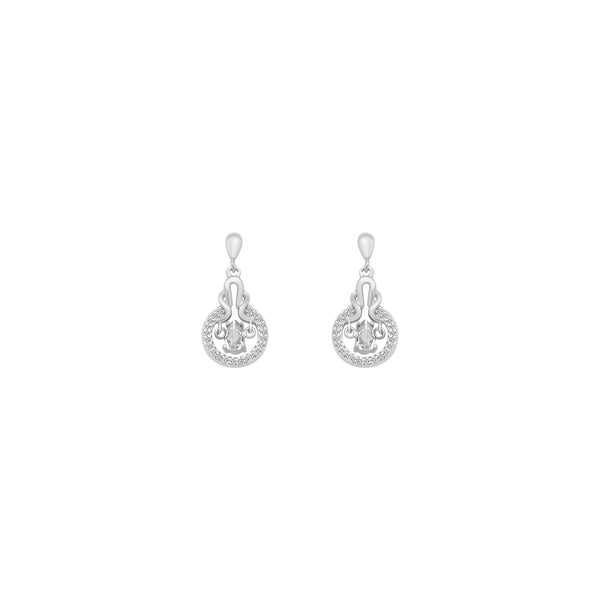 Floating Teardrop With Halo Dangling Earrings - Atlanta Jewelers Supply