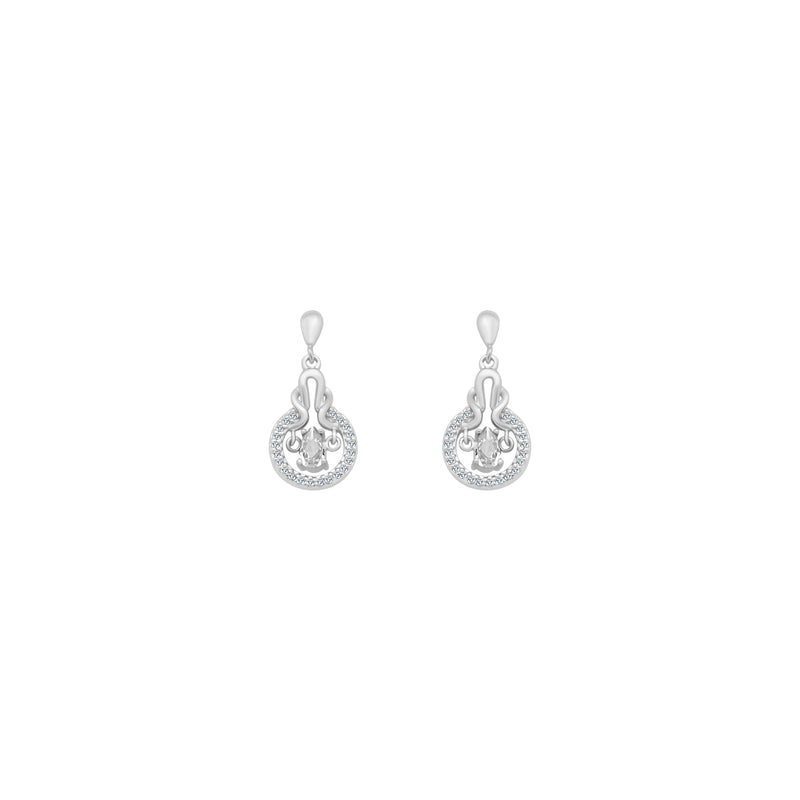 Floating Teardrop With Halo Dangling Earrings - Atlanta Jewelers Supply