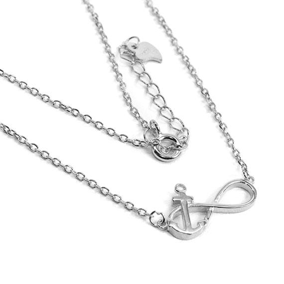 Sterling Silver Necklace In A Silver Plated Color. Necklace Comes With A 16 & 2 Extension Chain And Infinity Cross Pendant.The Pendant Approximately Measures 0.3 (9 Mm) X 0.6 (17 Mm) - Atlanta Jewelers Supply