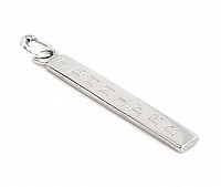 Sterling Silver Engravable Vertical Bar Pendant - Atlanta Jewelers Supply