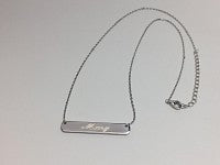 Sterling Silver Small Bar Necklaces (35 mm x 4 mm) - Atlanta Jewelers Supply